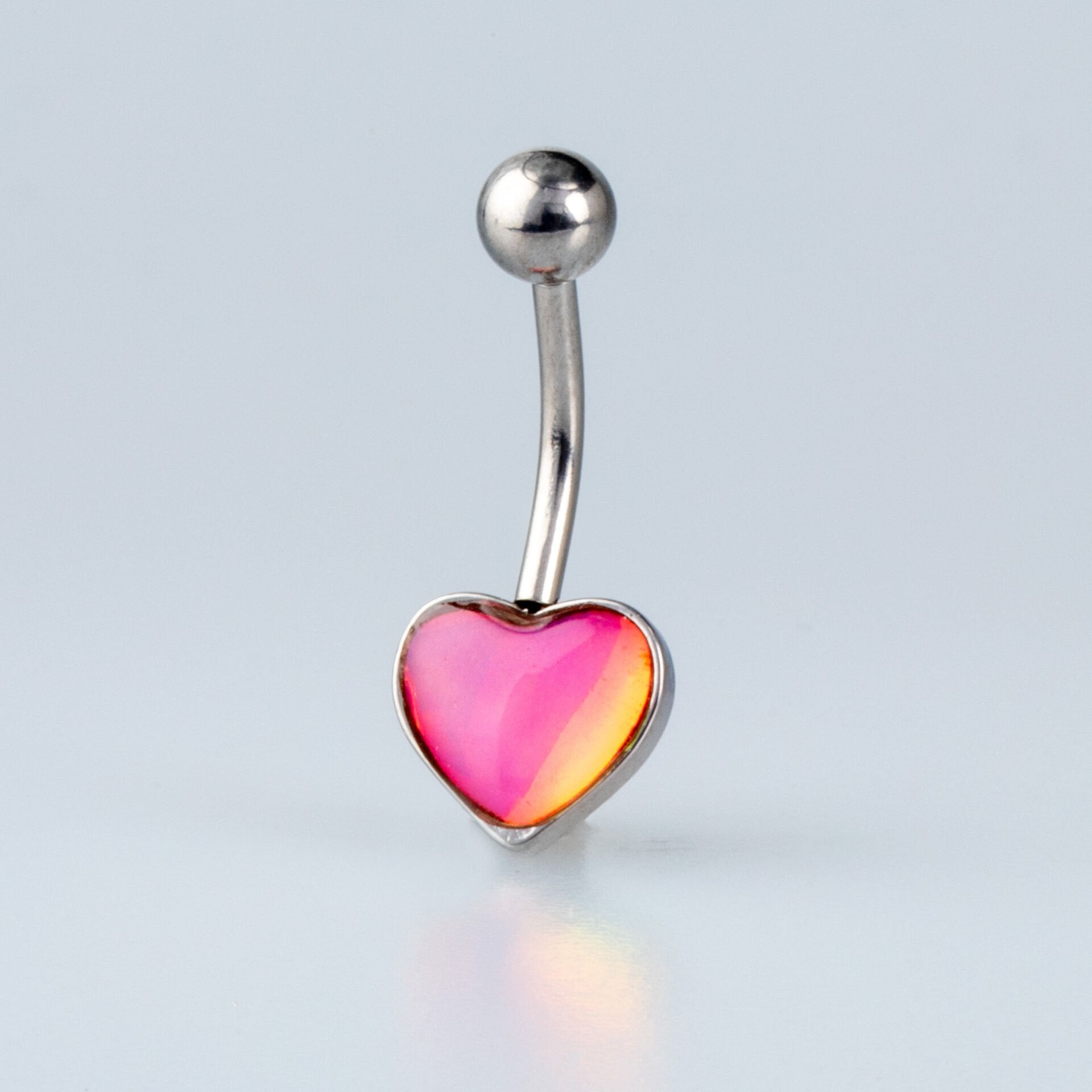 Piercing Çelik Göbek Kalp 8 Renk Seceneği Renk 8