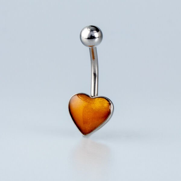 Piercing Çelik Göbek Kalp 8 Renk Seceneği Renk 2