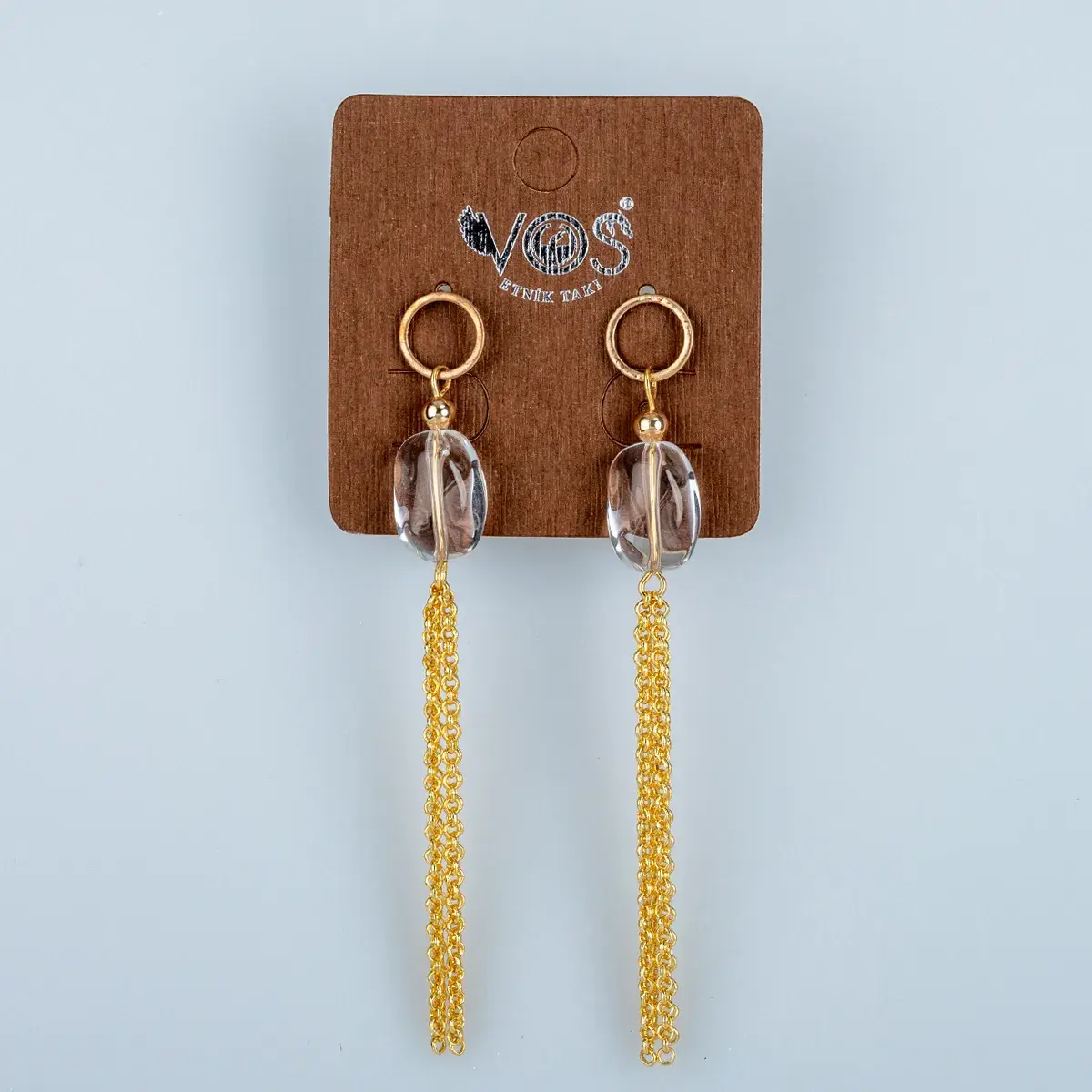 Toptan Halka Üstlü Kuars Butik Küpe