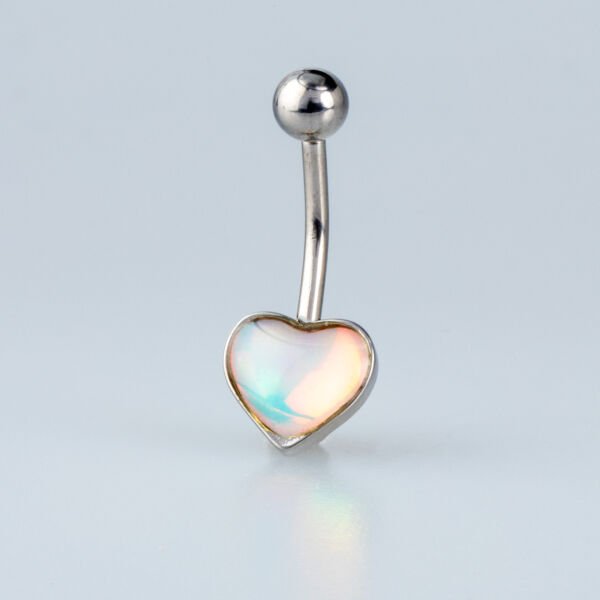 Piercing Çelik Göbek Kalp 8 Renk Seceneği Renk 4
