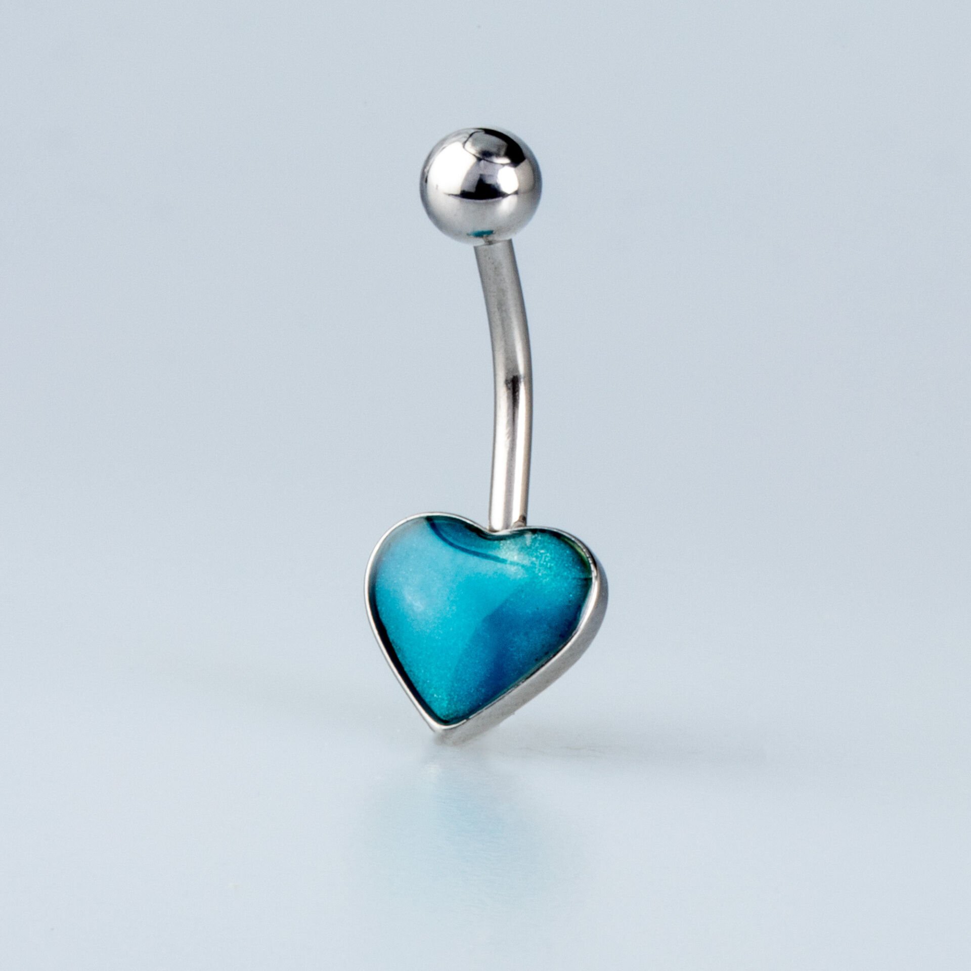 Piercing Çelik Göbek Kalp 8 Renk Seceneği Renk 6