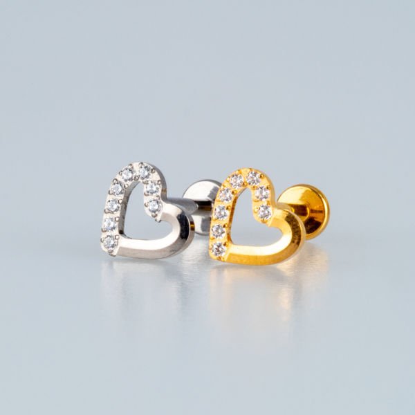 Piercing Titanyum Tragus Kalp