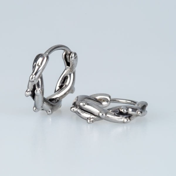 Steel Earring Gothic - Double
