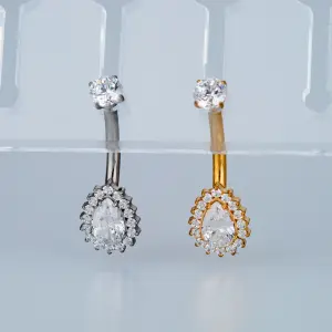 Piercing G23 Titanyum Göbek Fashion Kalp Sarı