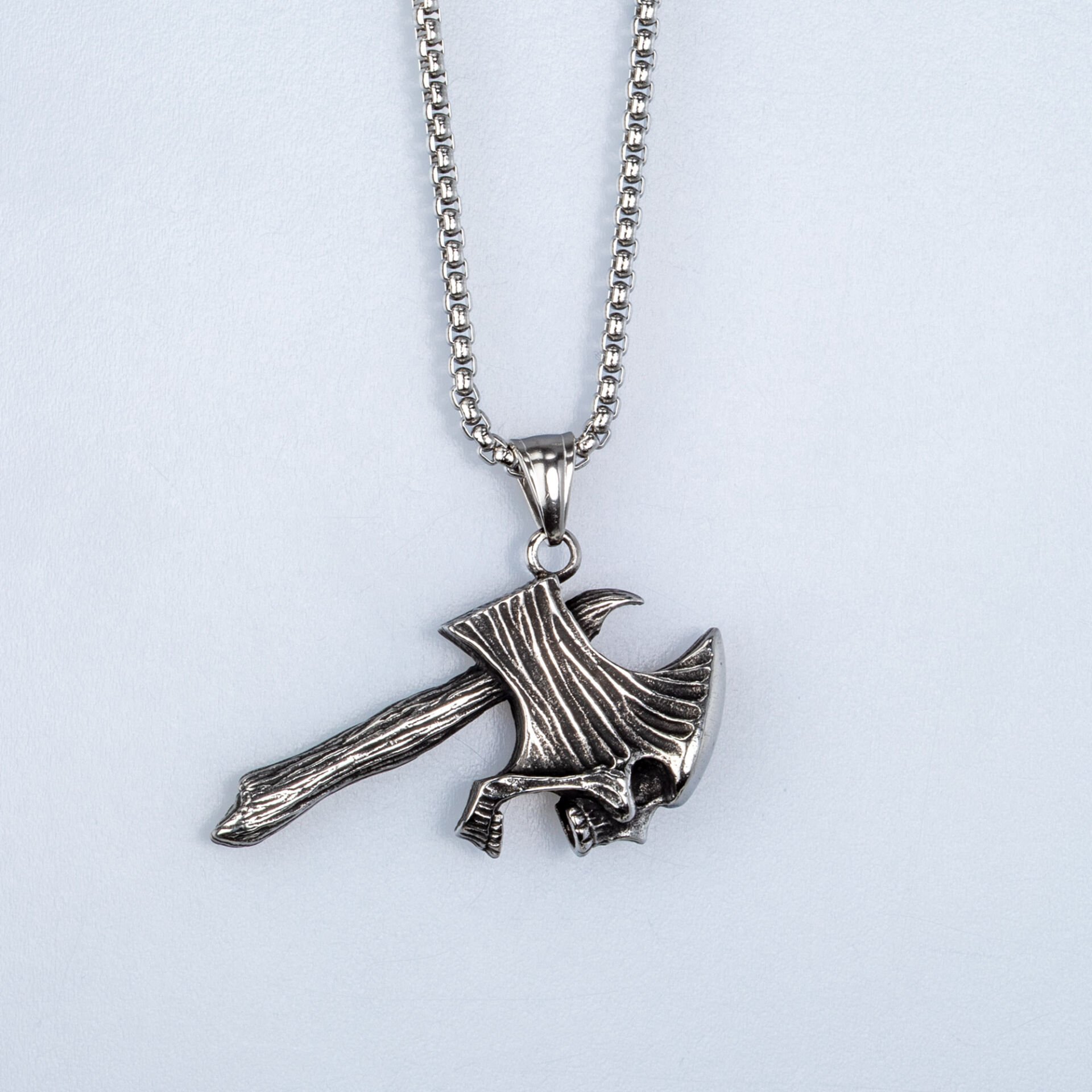 Steel Necklace Viking Warrior Ax