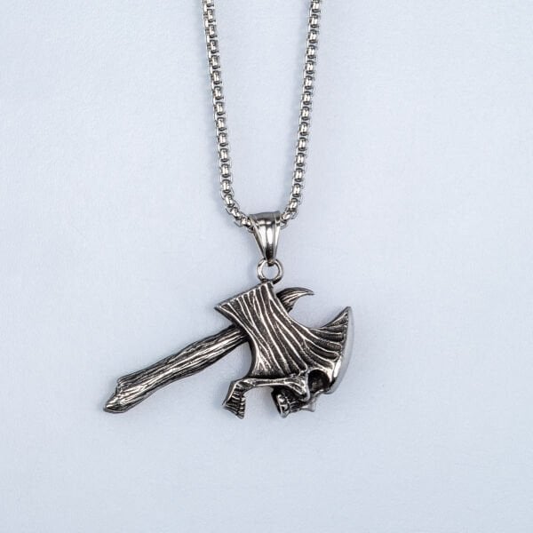 Steel Necklace Viking Warrior Ax