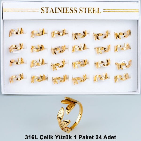 Çelik Yüzük Paket 24 Adet