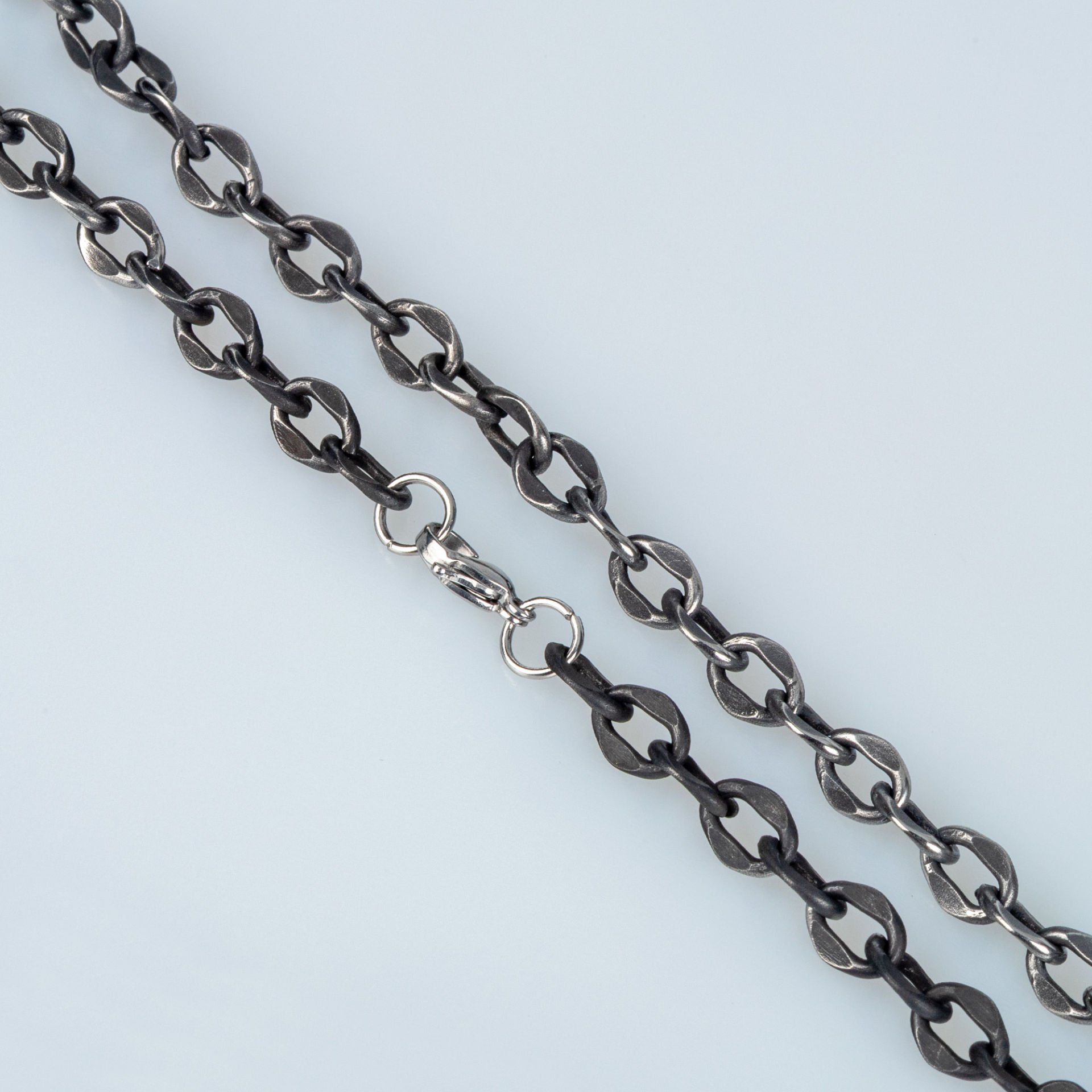 Çelik Zincir Kolye Antrasit Renk