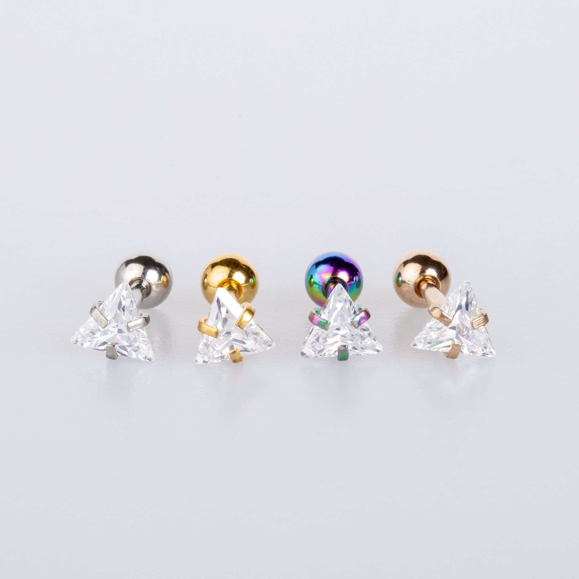 Piercing Tragus 5mm Üçgen Taş