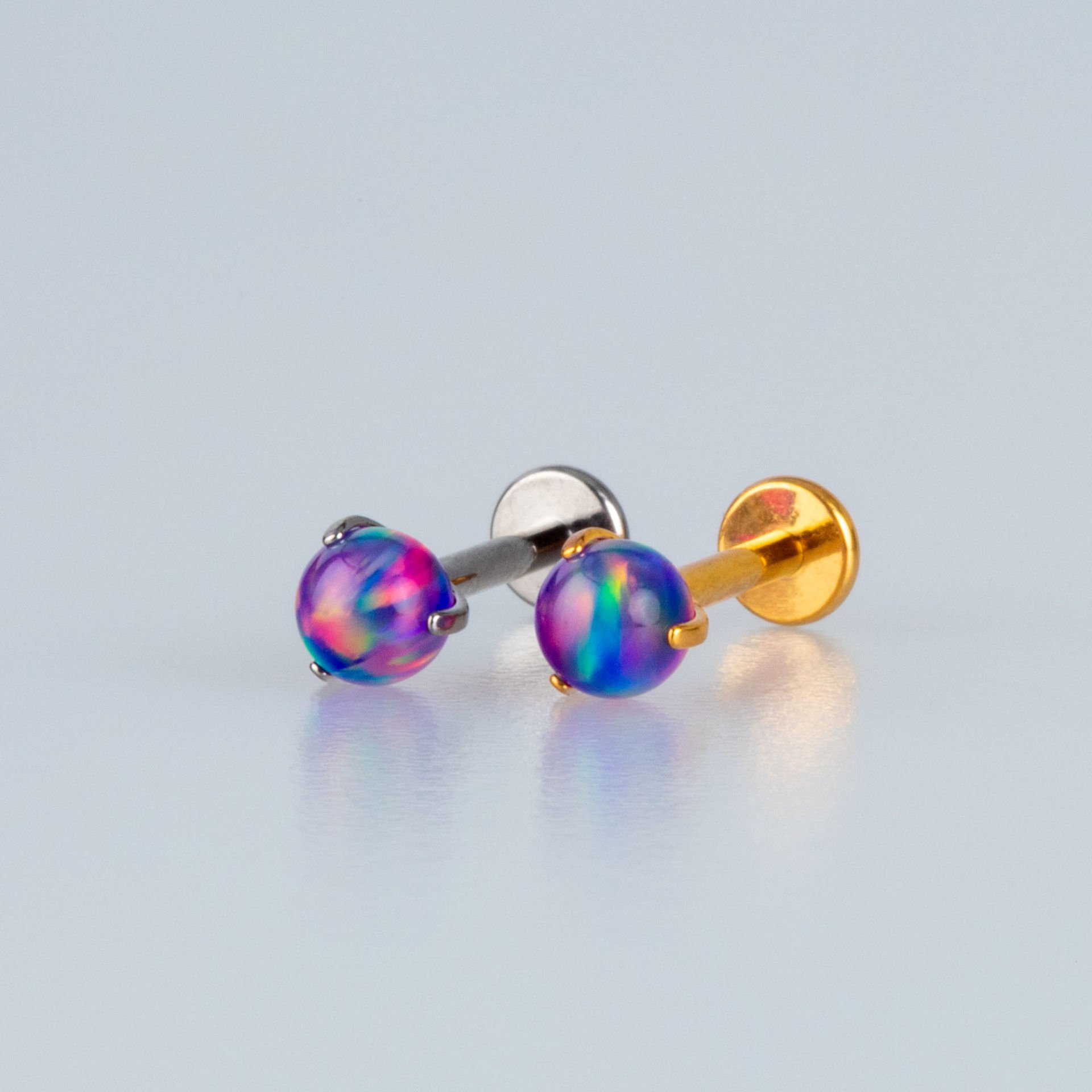 Piercing Titanium Tragus 4mm Opal Stone