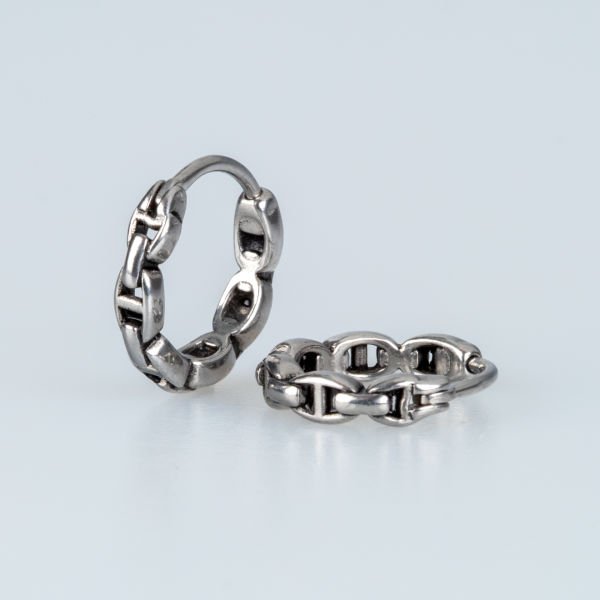 Steel Earring Gothic - Double