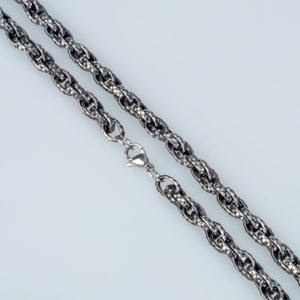 Steel Chain Necklace Anthracite Color