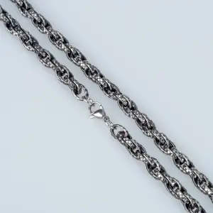 Steel Chain Necklace Anthracite Color