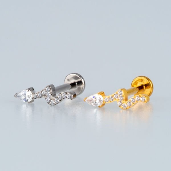 Piercing Titanyum Tragus Yılan