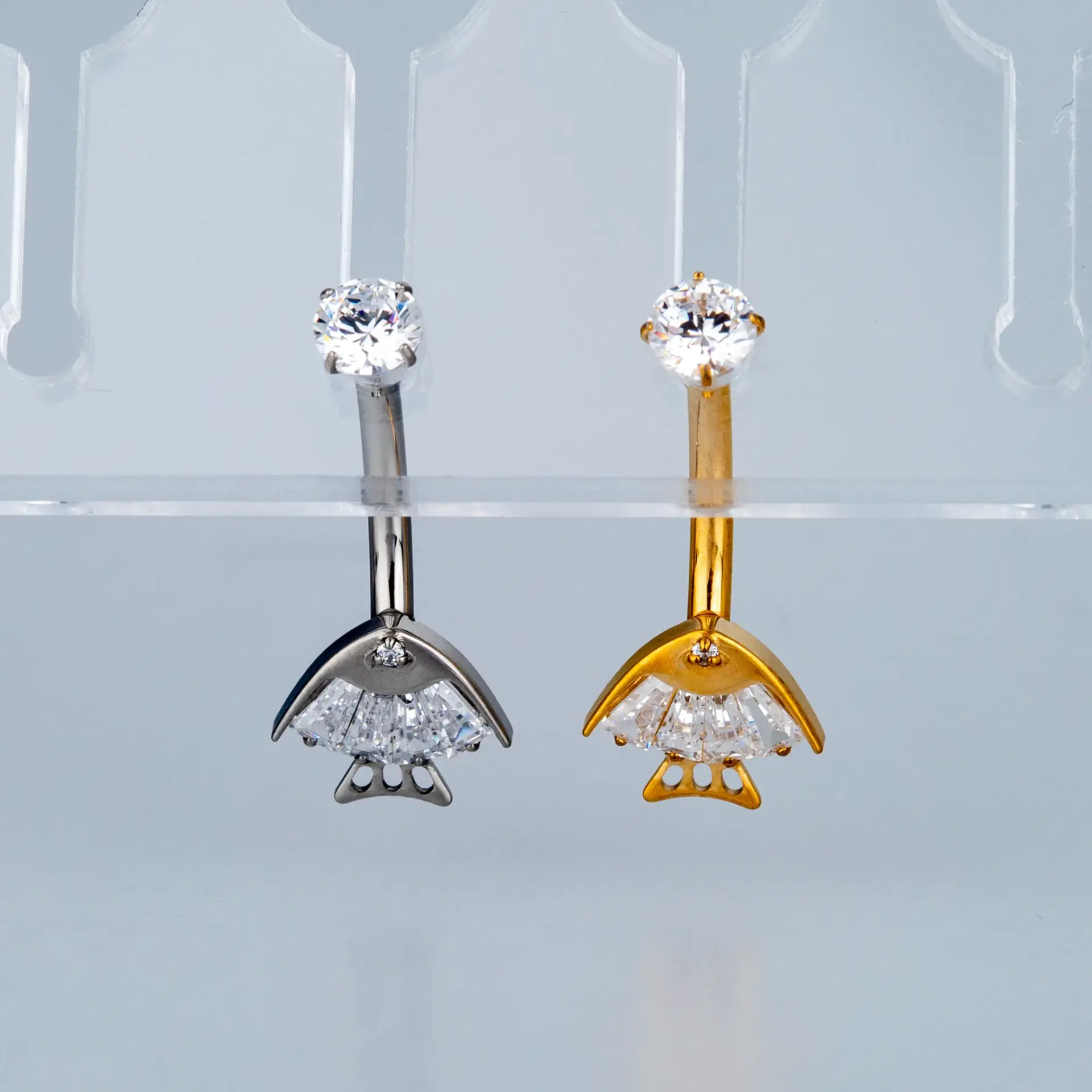 Piercing G23 Titanyum Göbek Fashion Balık Sarı