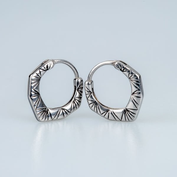 Steel Earring Gothic - Double