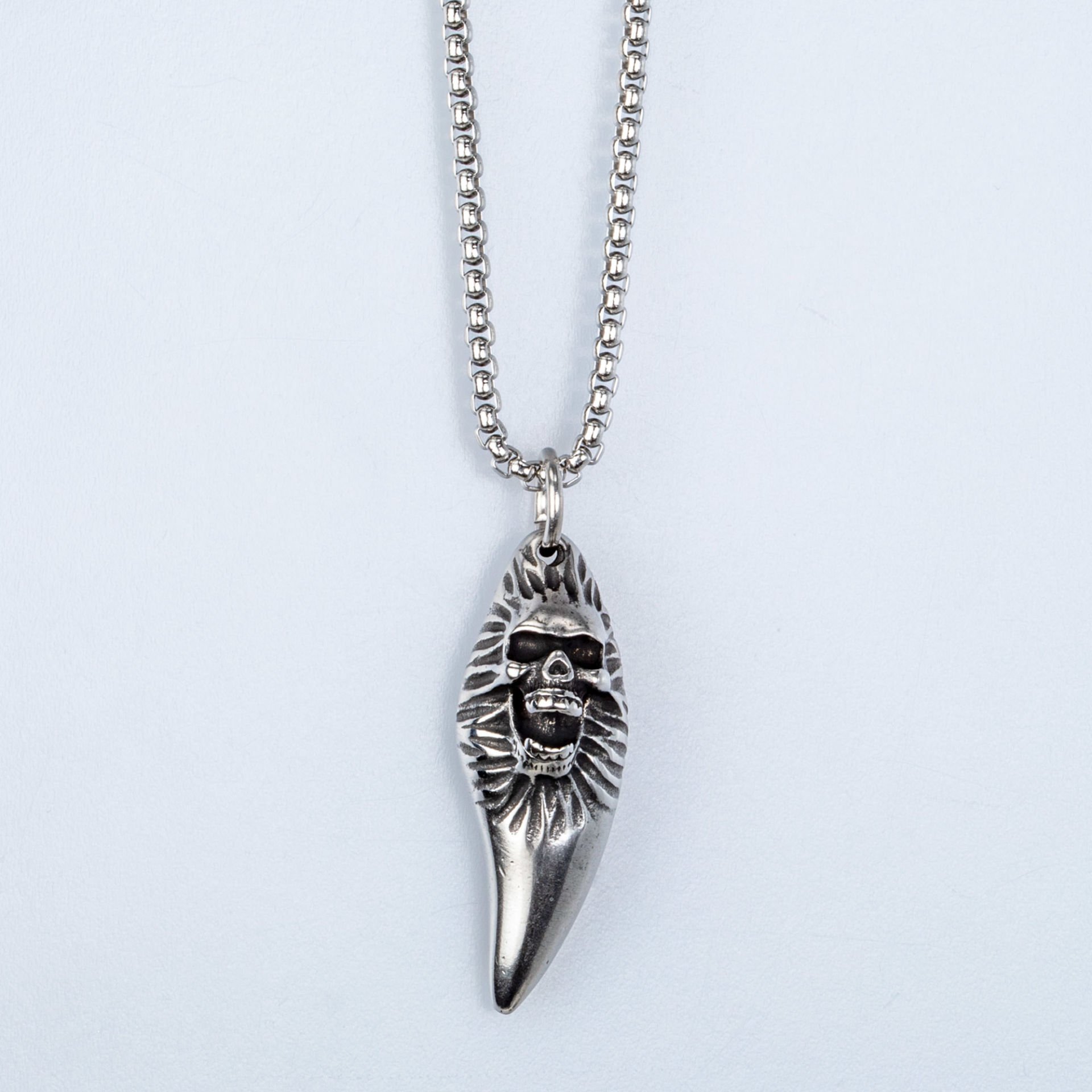 Steel Necklace Skull
