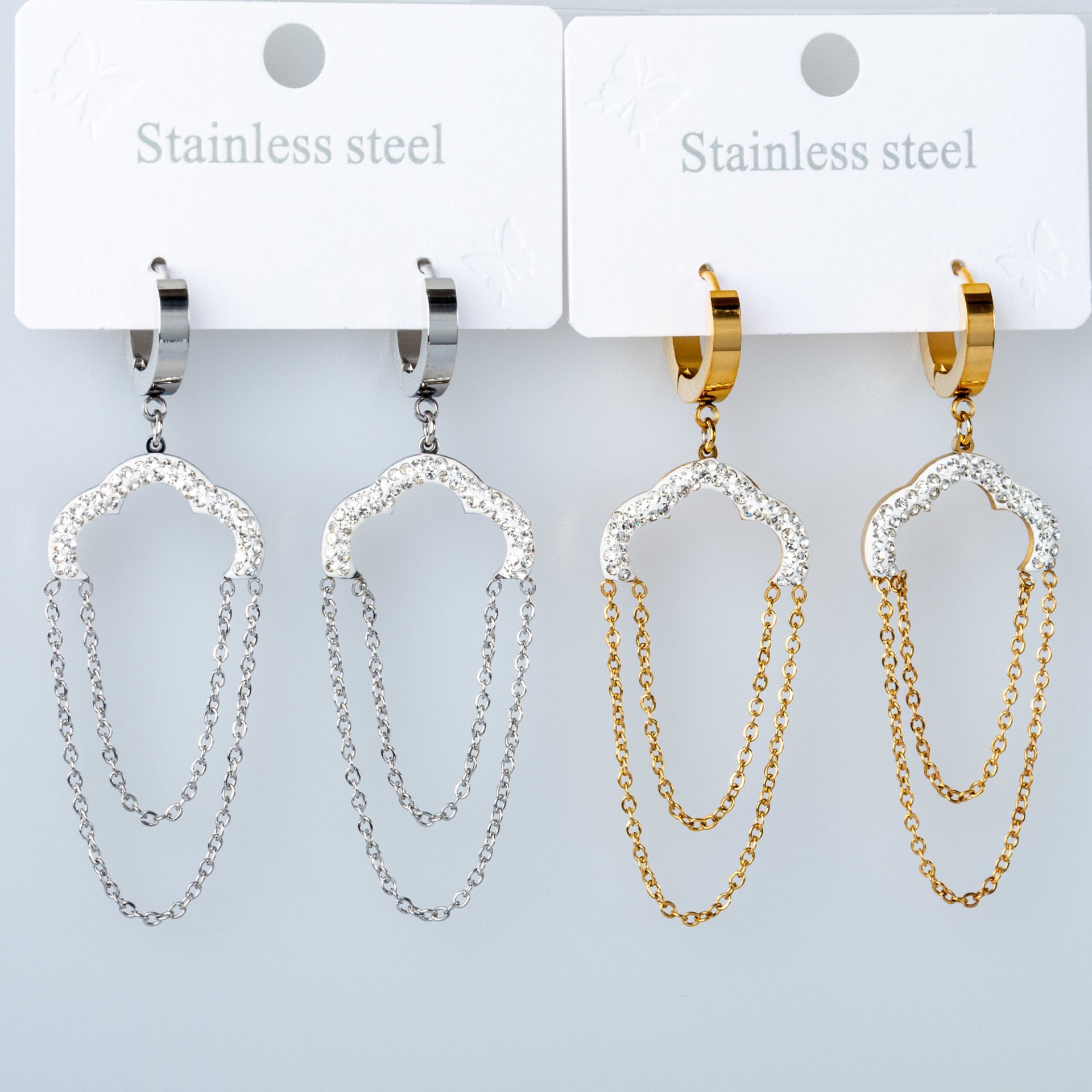 حلق من الصلب - أصفر مزدوج