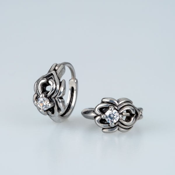Steel Earring Gothic - Double