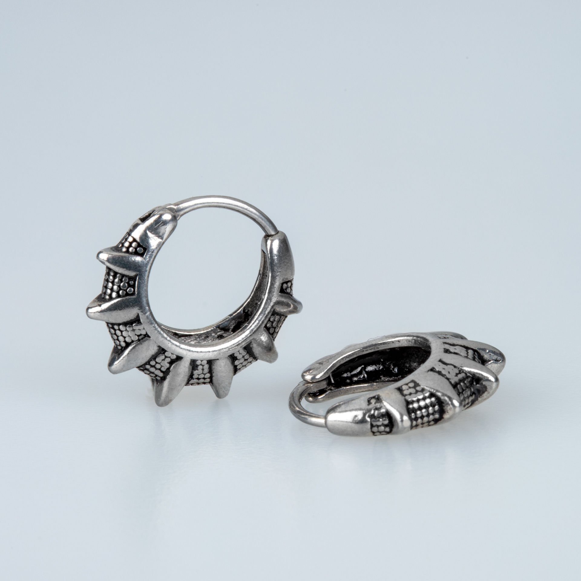 Steel Earring Gothic - Double