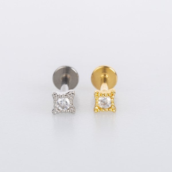 Piercing Tragus Kare Taş