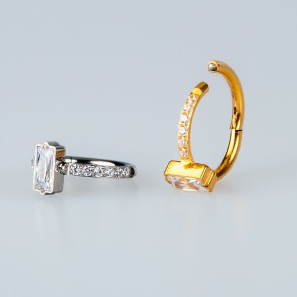 Piercing Titanyum Halka Beyaz 8mm