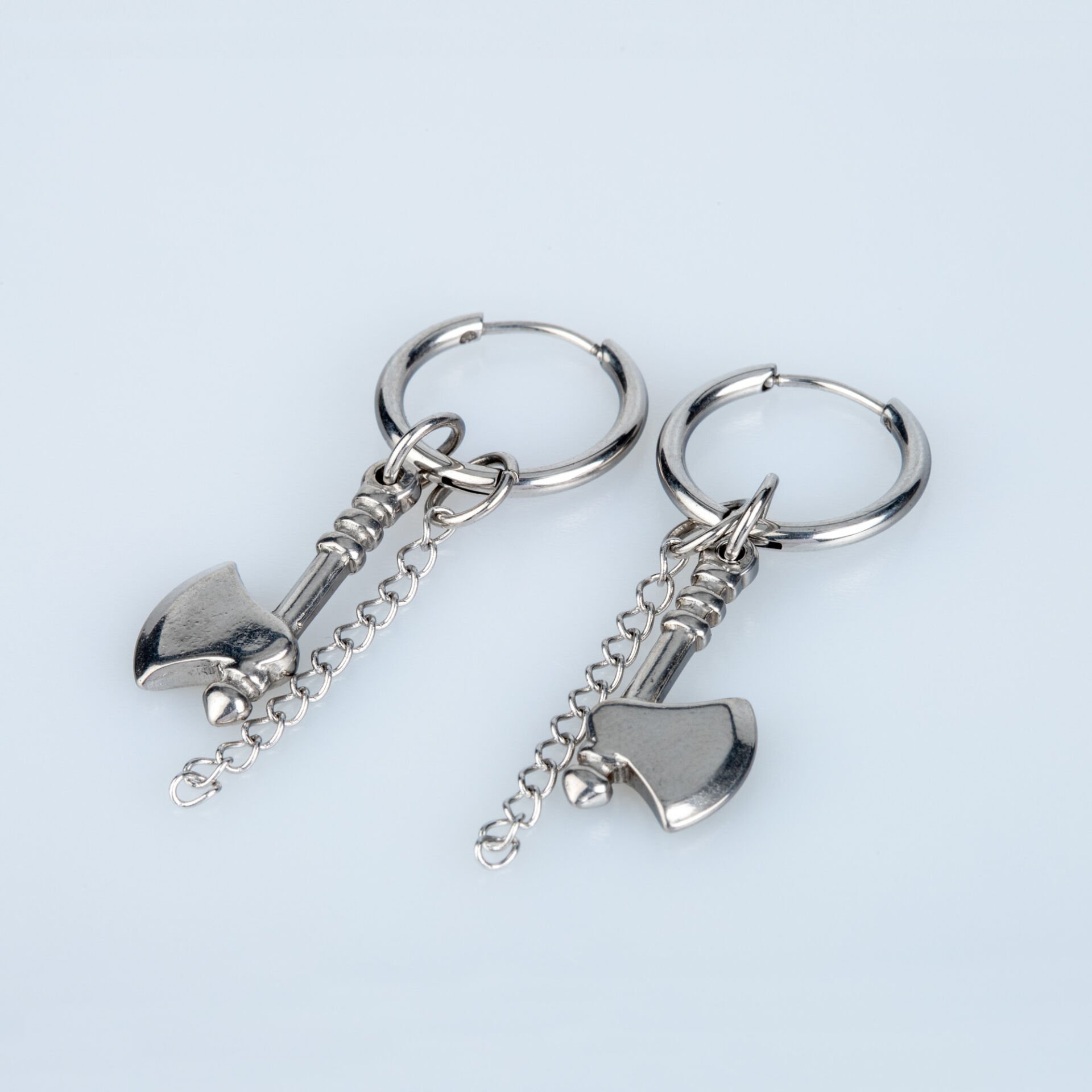 Steel Earring Axe - Pair