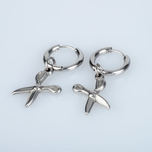 Steel Earring Scissors - Double