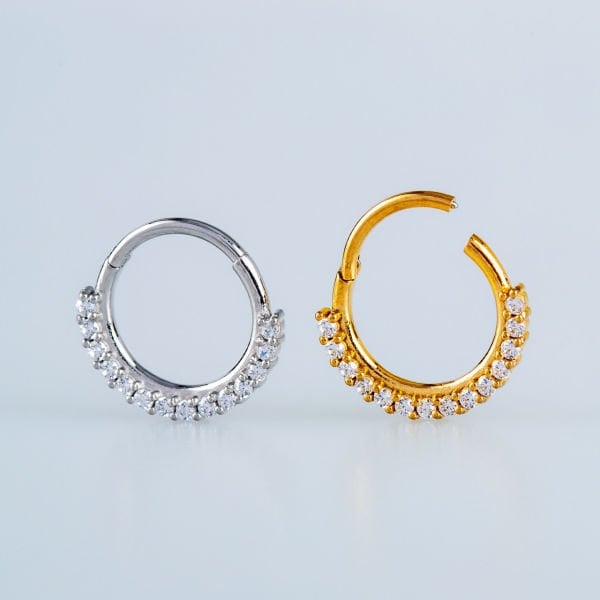 Ring Piercing Segmented Stone