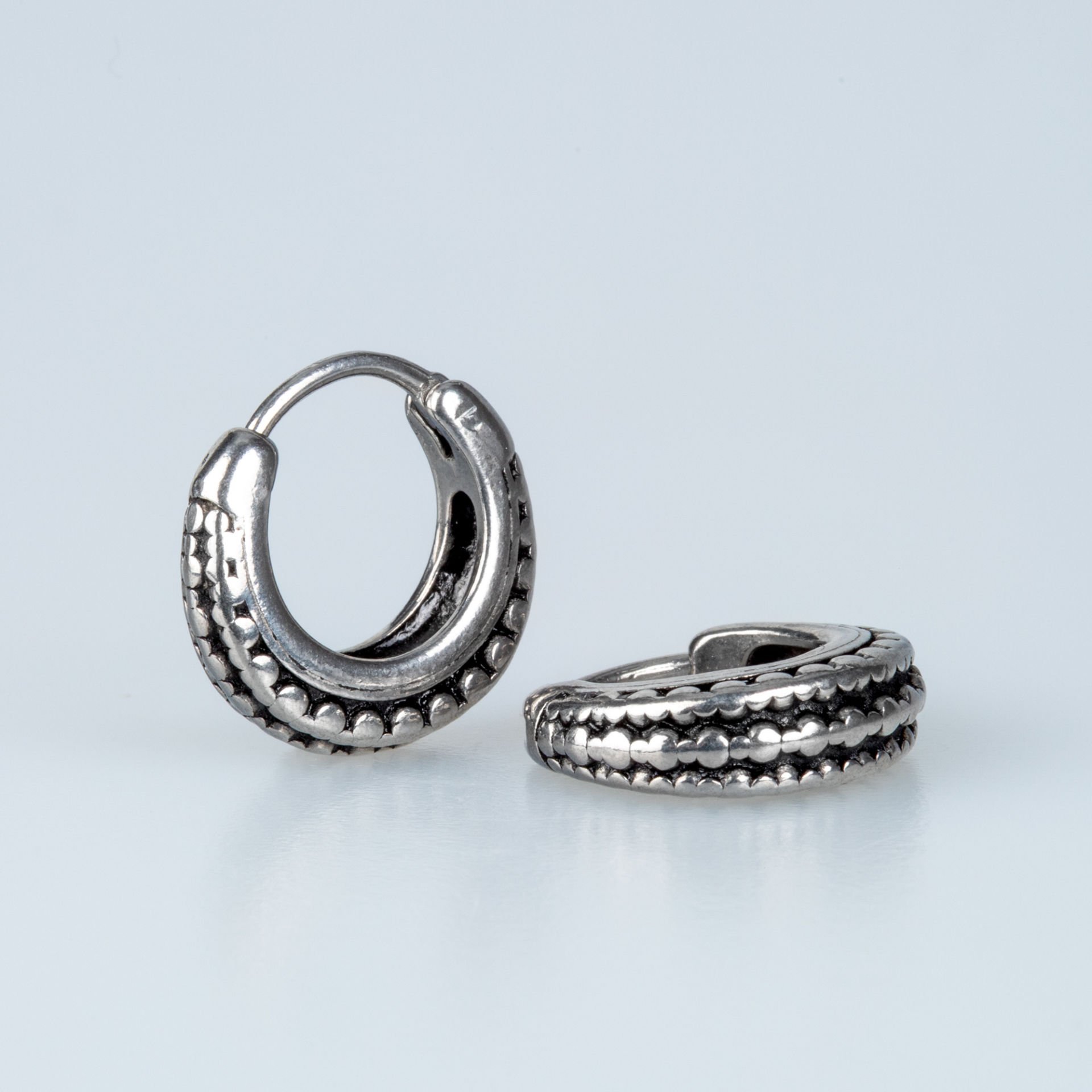 Steel Earring Gothic - Double