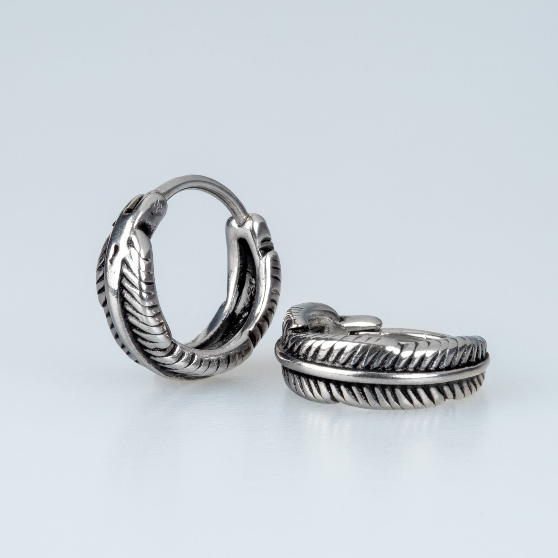 Steel Earring Gothic - Double