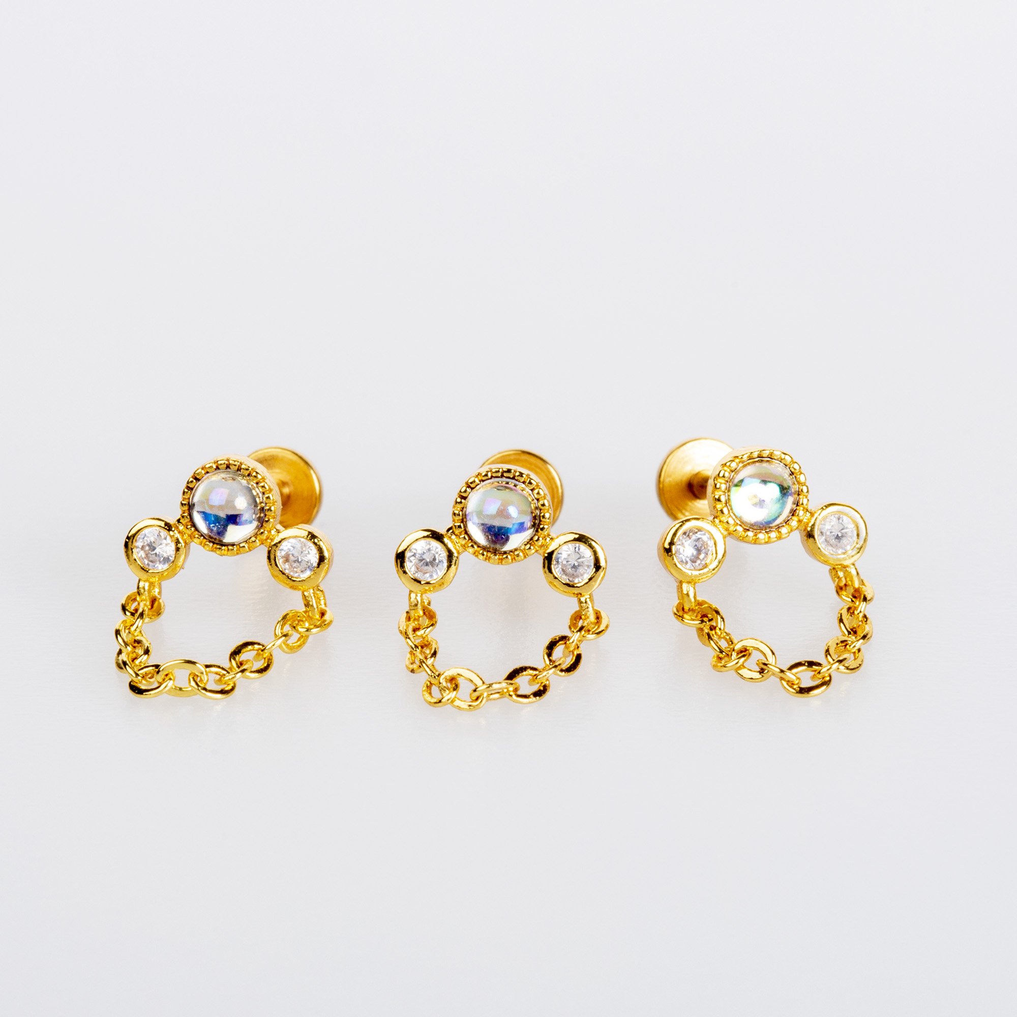 Piercing Tragus Helix Sarı