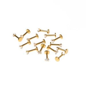 Piercing Labret 3mm Stone Length: 1.2x6x3mm