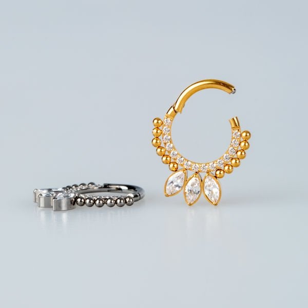 Piercing Titanyum Halka Beyaz