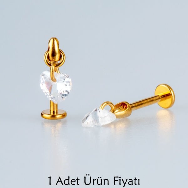 Piercing Titanyum Tragus Kalp