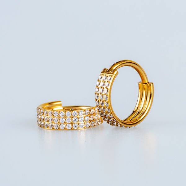 Halka Piercing Segment Taşlı