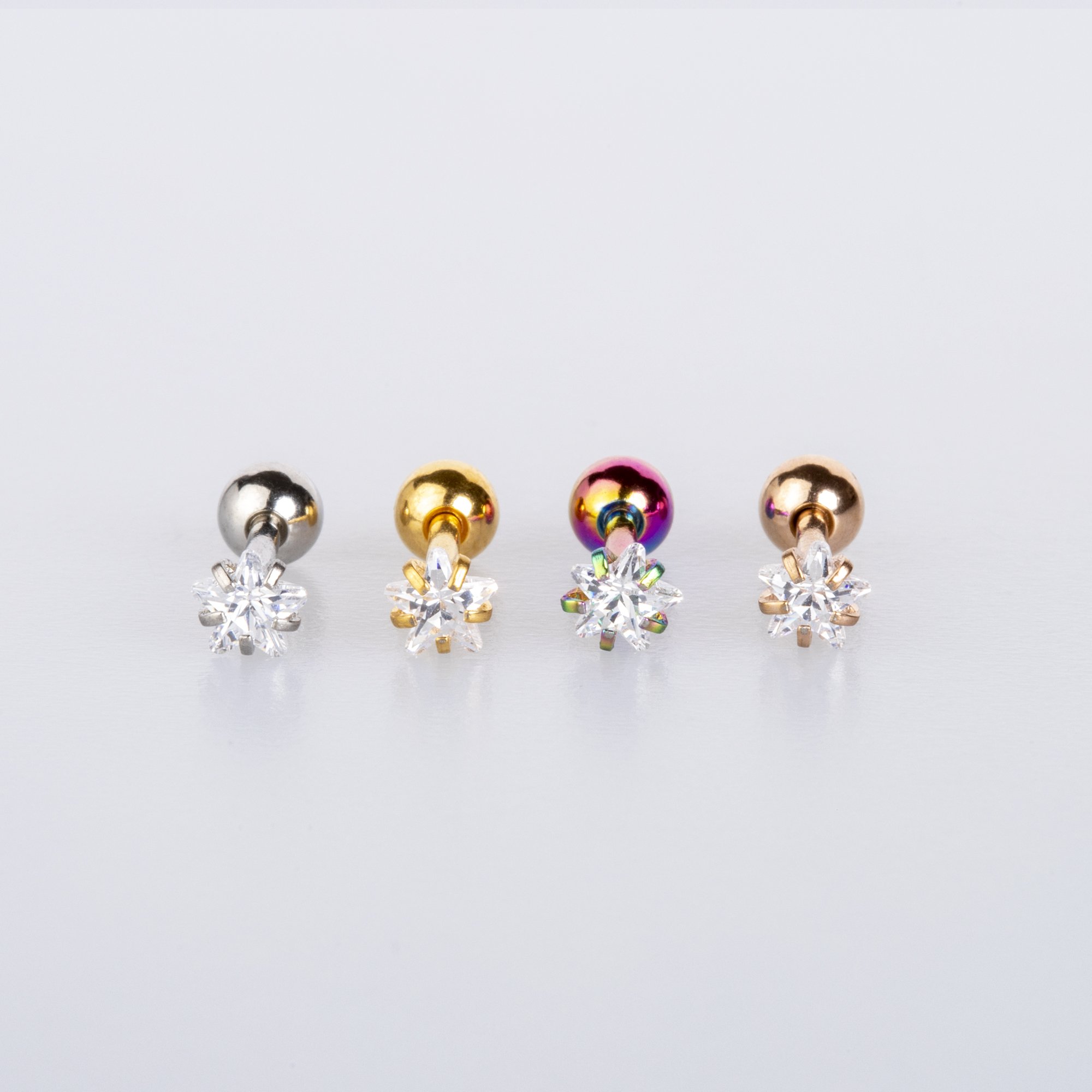 Piercing Tragus 4mm Yıldız Taş