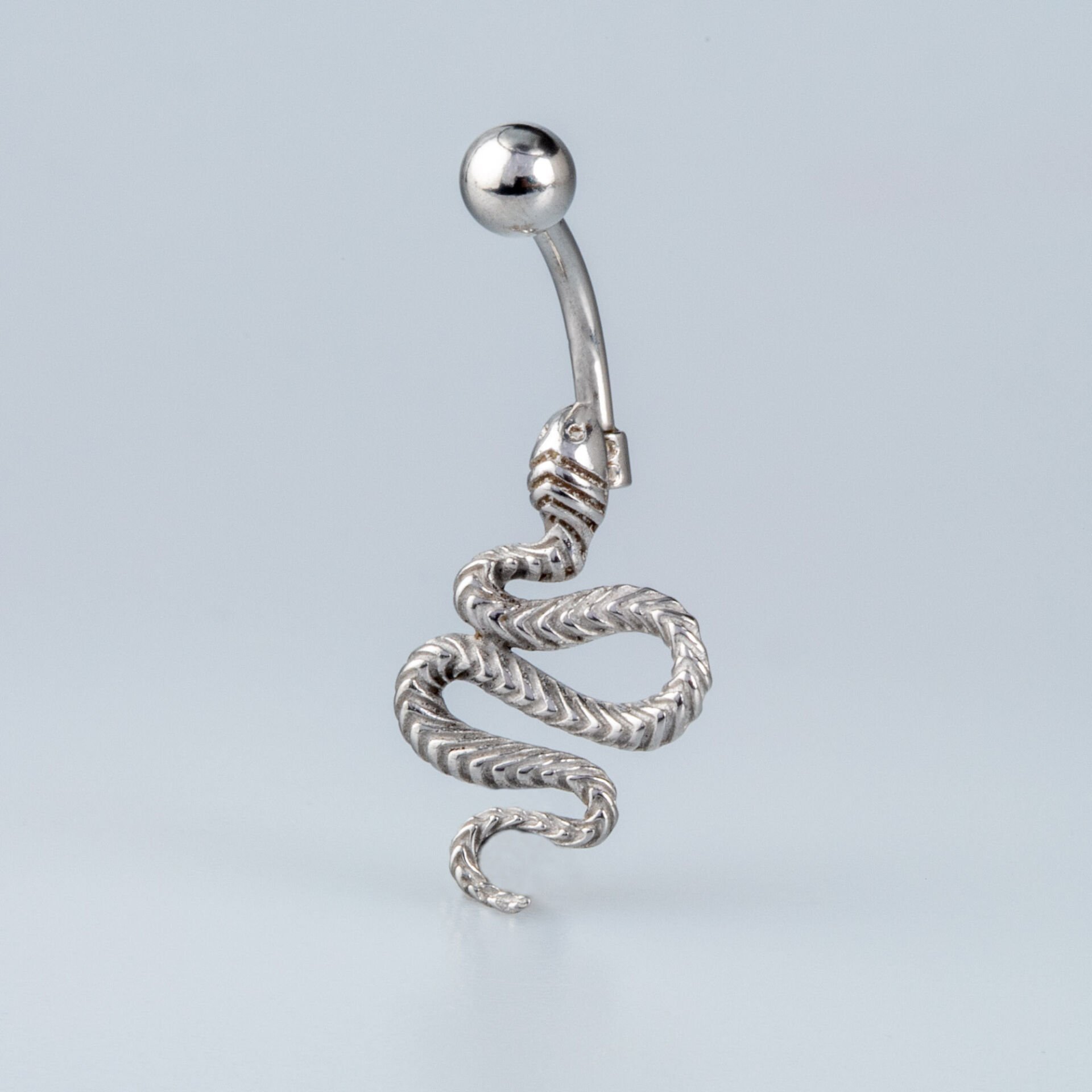 Piercing Çelik Göbek Yılan