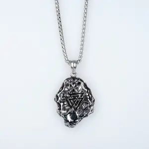 Toptan Valknut Gotik Çelik Erkek Kolye