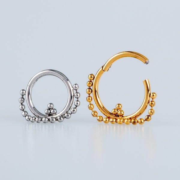 Ring Piercing Segment Chain Dangle