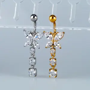 Toptan Piercing 316L Cerrahi Çelik Kelebek Göbek Vos Etnik Takı