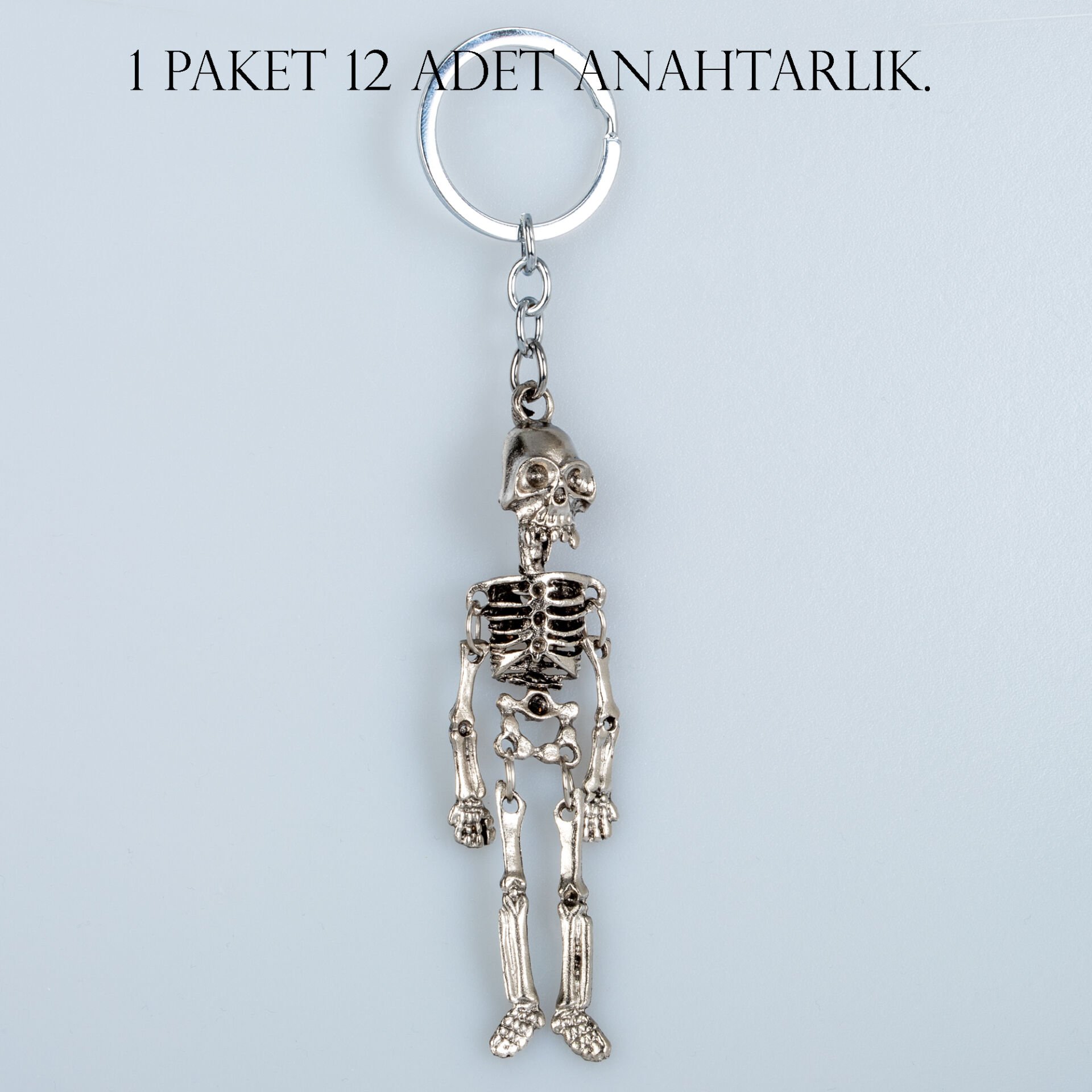 Anahtarlık İskelet Paket 12 Adet Beyaz