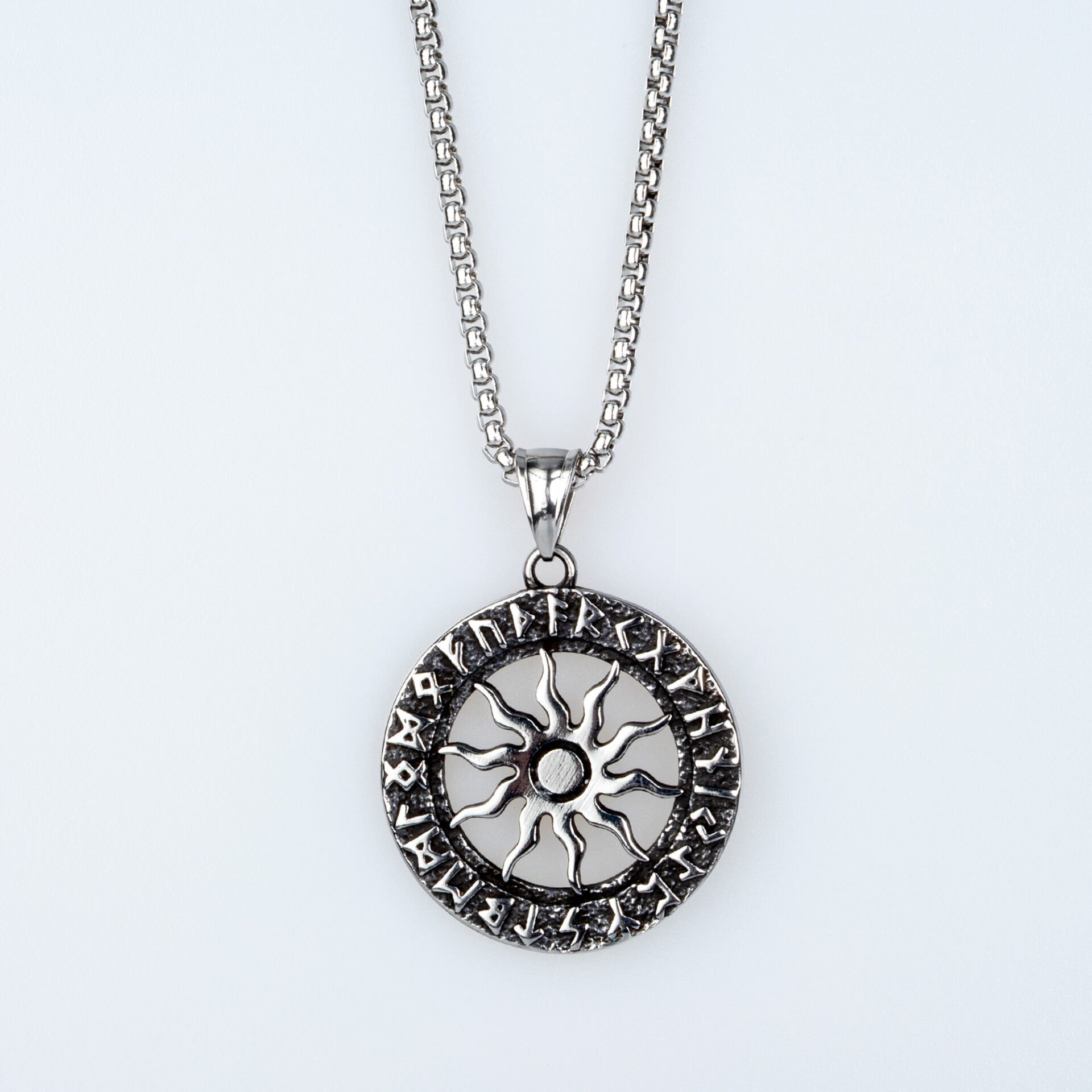 Steel Necklace Viking Sun