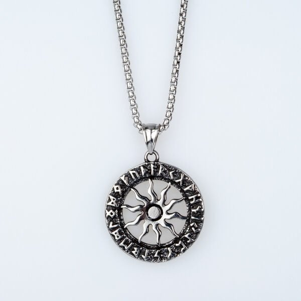 Steel Necklace Viking Sun