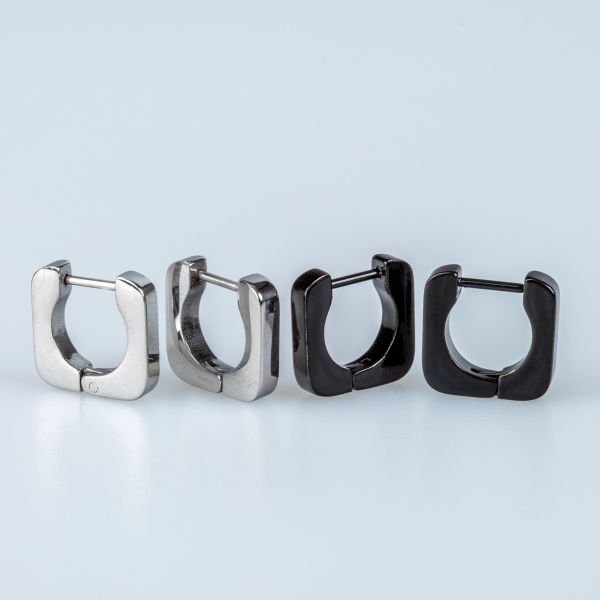 Steel Earring Pair