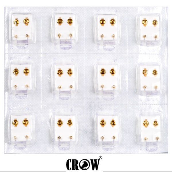 Drill 3mm Stone Earrings