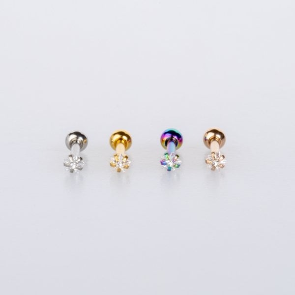 Piercing Tragus 2.5mm Yıldız Taş