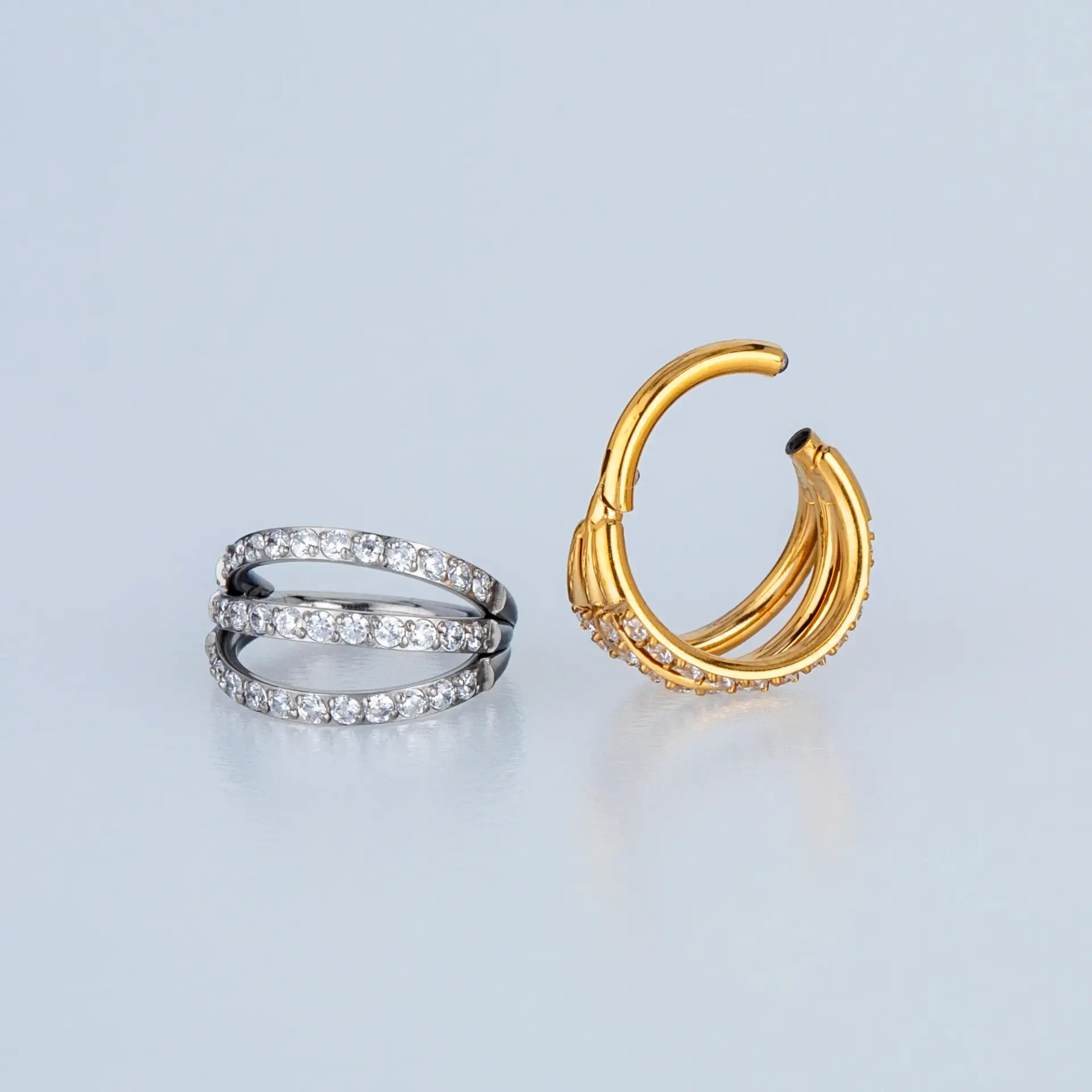 Piercing Titanyum Segment Halka Sarı 8mm