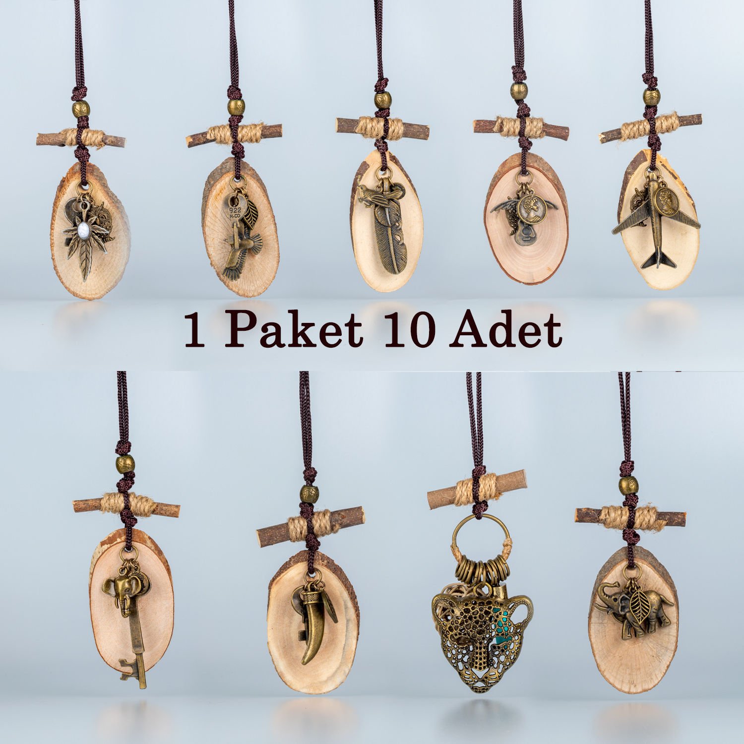 Ahşap Kolye - Paket