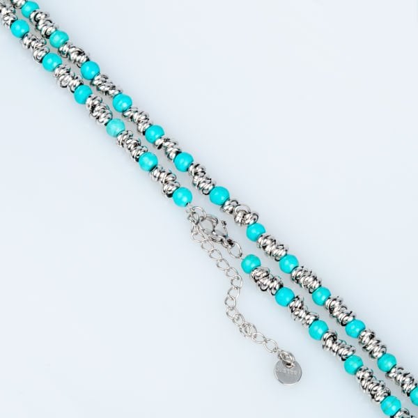 Natural Stone Steel Necklace